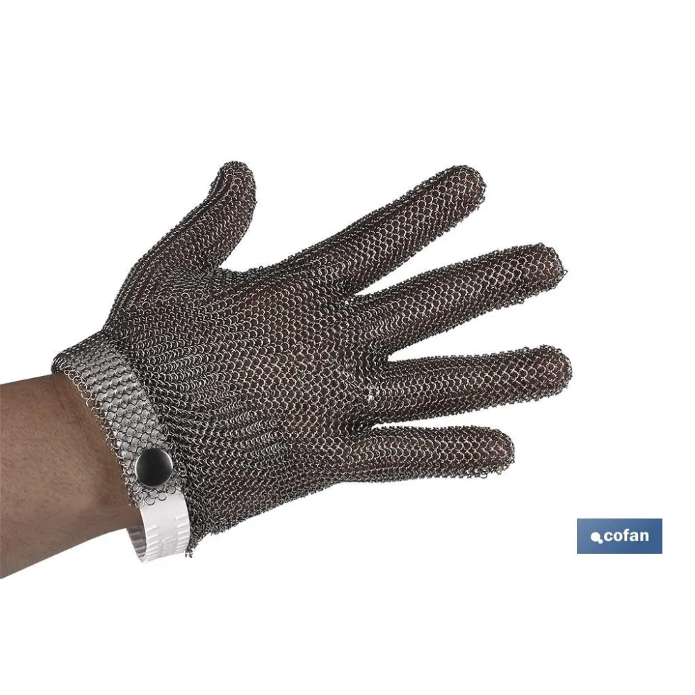 GUANTE ANTICORTE ACERO INOX CARNICERO T-L