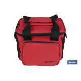 NEVERA TEXTIL PORTÁTIL MULTIBOLSILLOS COLOR ROJO 5 L