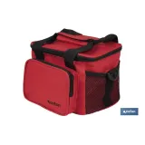 NEVERA TEXTIL PORTÁTIL MULTIBOLSILLOS COLOR ROJO 5 L