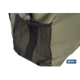 NEVERA TEXTIL PORTÁTIL MULTIBOLSILLOS COLOR VERDE/BEIGE 20 L