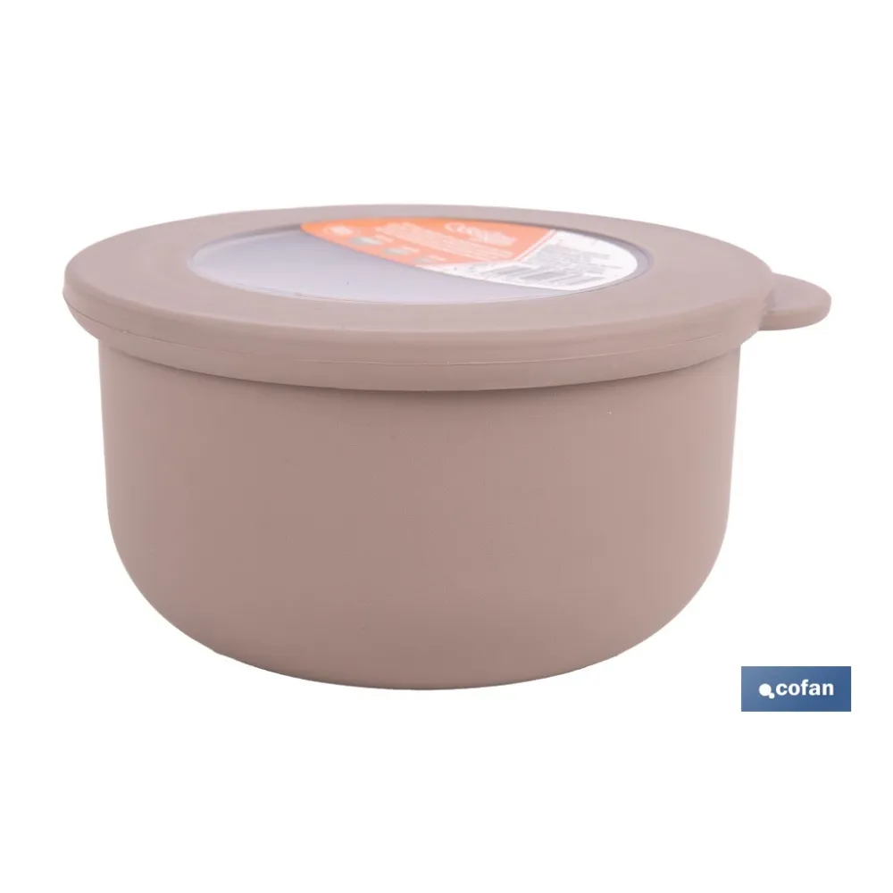 SET DE 3 RECIPIENTES REDONDOS CON TAPA 100 ML, 250 ML, 500 ML