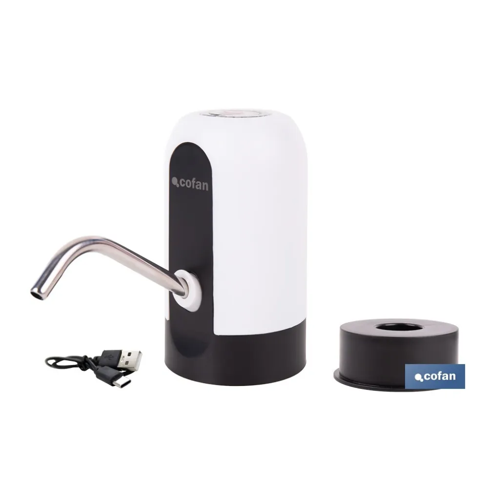 DISPENSADOR DE AGUA PARA GARRAFAS RECARGABLE USB 6.9 X12.3 CM