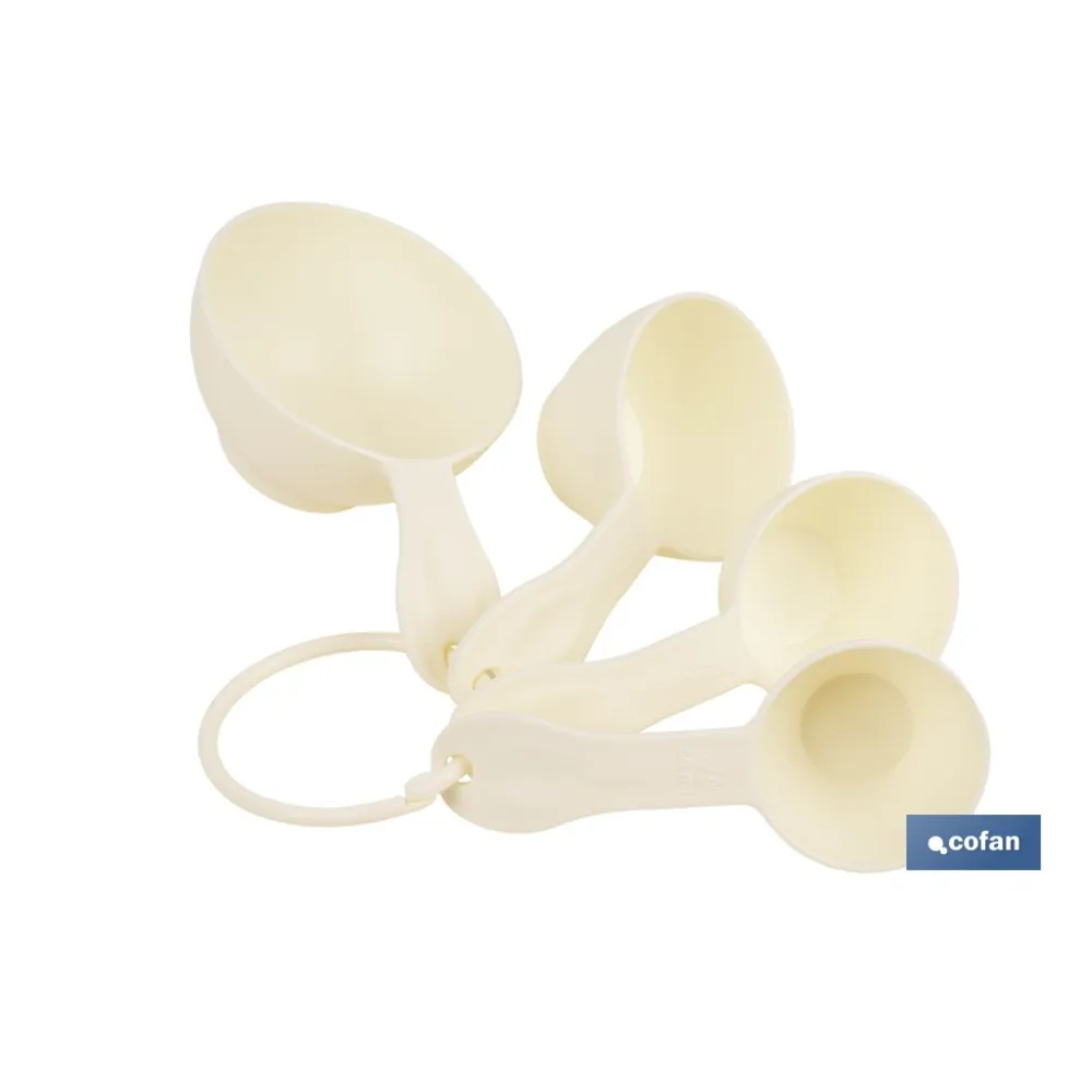 JUEGO DE 4 CUCHARAS MEDIDORAS 60 ML, 80 ML, 120 ML, 240 ML