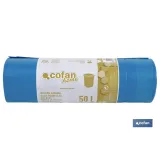 BOLSA DE BASURA  AUTOCIERRE PERFUMADA  70 x70 CM G.120 COLOR AZUL10 UDS 50l