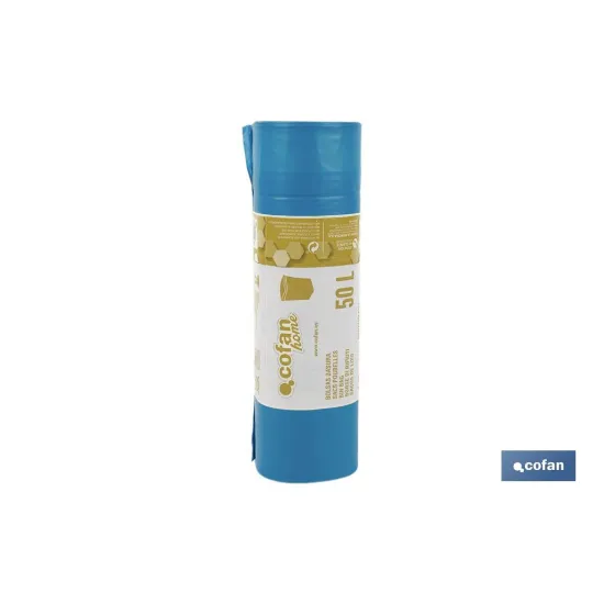 BOLSA DE BASURA  AUTOCIERRE PERFUMADA  70 x70 CM G.120 COLOR AZUL10 UDS 50l