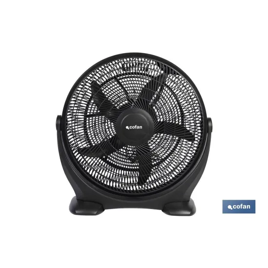 VENTILADOR DE SUELO 5 PALAS 3 VELOCIDADES 90W NEGRO