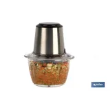 PICADORA ELECTRICA ACERO INOX VASO DE  VIDRIO 1,2 L 400W
