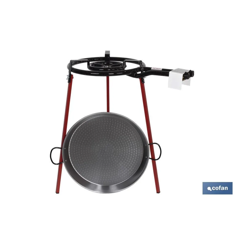 KIT PAELLERA 46cm+QUEMADOR 40cm+ PATAS