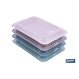 PACK DE 4 PORTAEMBUTIDOS APILABLES CREMA, AZUL, VERDE, NUDE 25 X 17 X 3 CM