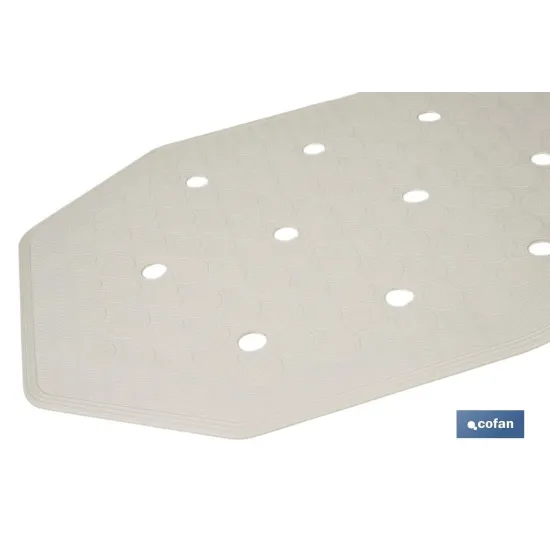 ALFOMBRA ANTIDESLIZANTE CON VENTOSAS BAÑERA/DUCHA BLANCO 36 X 72 cm