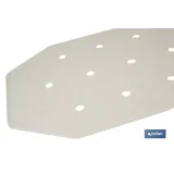 ALFOMBRA ANTIDESLIZANTE CON VENTOSAS BAÑERA/DUCHA BLANCO 36 X 72 cm