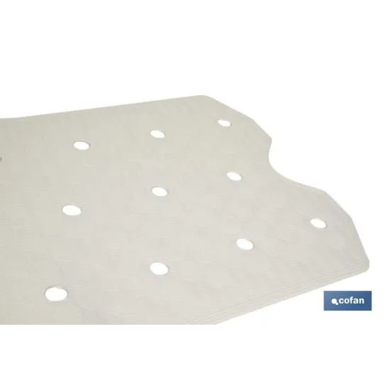 ALFOMBRA ANTIDESLIZANTE CON VENTOSAS BAÑERA/DUCHA BLANCO 36 X 72 cm