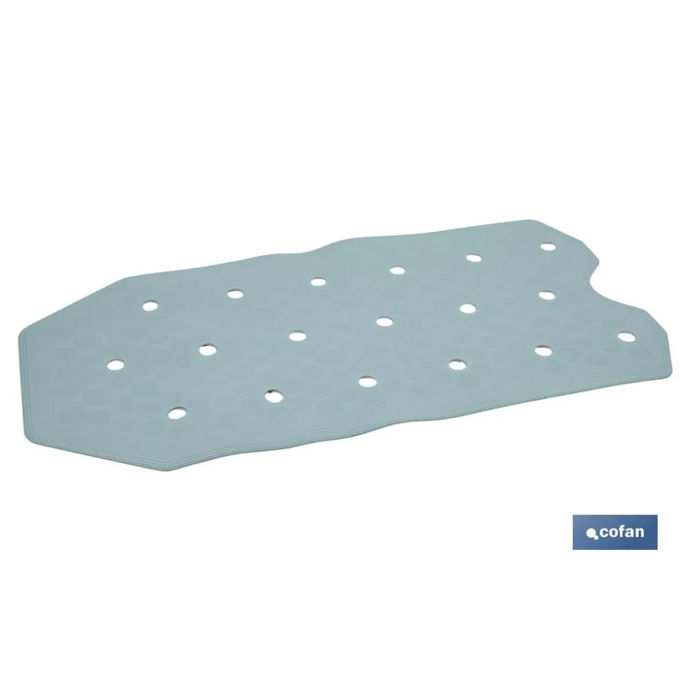 ALFOMBRA ANTIDESLIZANTE CON VENTOSAS BAÑERA/DUCHA AZUL CLARO 36 X 72 cm