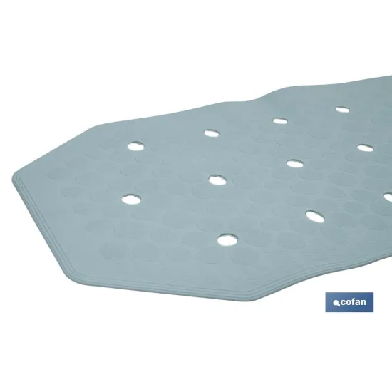 ALFOMBRA ANTIDESLIZANTE CON VENTOSAS BAÑERA/DUCHA AZUL CLARO 36 X 72 cm