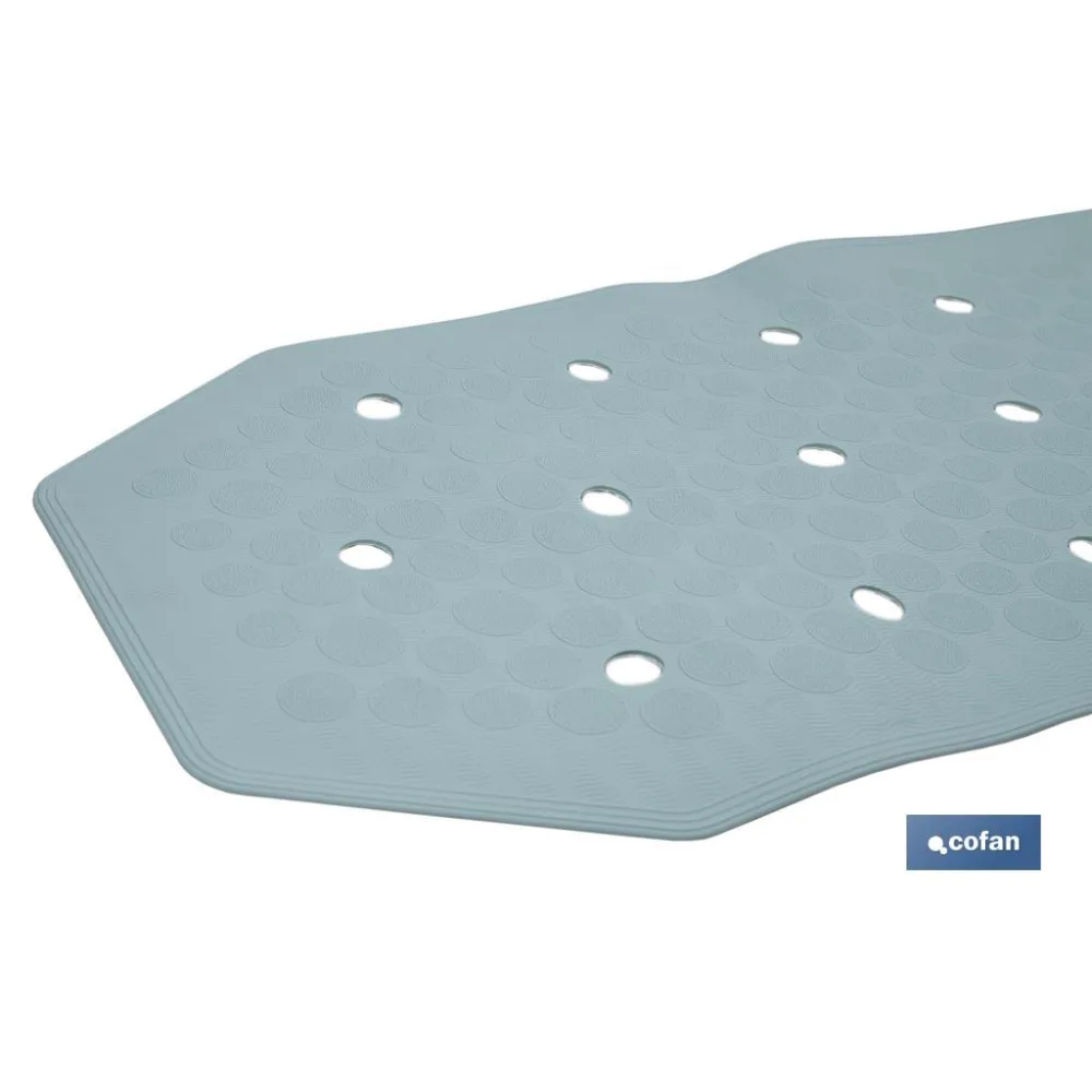 ALFOMBRA ANTIDESLIZANTE CON VENTOSAS BAÑERA/DUCHA AZUL CLARO 36 X 72 cm