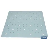 ALFOMBRA ANTIDESLIZANTE CON VENTOSAS BAÑERA/ DUCHA AZUL CLARO 53 X 53 cm