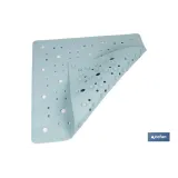 ALFOMBRA ANTIDESLIZANTE CON VENTOSAS BAÑERA/ DUCHA AZUL CLARO 53 X 53 cm