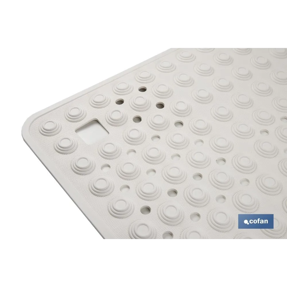 ALFOMBRA PLUS ANTIDESLIZANTE CON VENTOSAS BAÑERA/ DUCHA BLANCO 60 X 60 cm