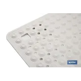 ALFOMBRA PLUS ANTIDESLIZANTE CON VENTOSAS BAÑERA/ DUCHA BLANCO 60 X 60 cm