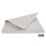 ALFOMBRA PLUS ANTIDESLIZANTE CON VENTOSAS BAÑERA/ DUCHA BLANCO 60 X 60 cm