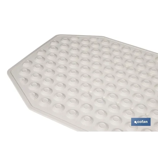 ALFOMBRA PLUS ANTIDESLIZANTE CON VENTOSAS BAÑERA /DUCHA BLANCO 40 X104 cm