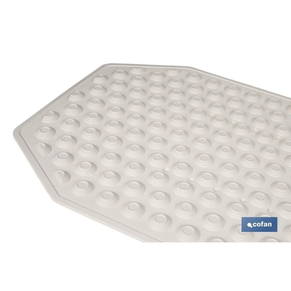 ALFOMBRA PLUS ANTIDESLIZANTE CON VENTOSAS BAÑERA /DUCHA BLANCO 40 X104 cm