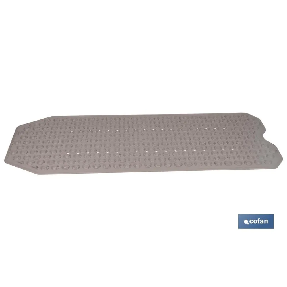 ALFOMBRA PLUS ANTIDESLIZANTE CON VENTOSAS BAÑERA/DUCHA BEIS PIEDRA 40 X104 cm