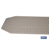 ALFOMBRA PLUS ANTIDESLIZANTE CON VENTOSAS BAÑERA/DUCHA BEIS PIEDRA 40 X104 cm
