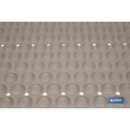 ALFOMBRA PLUS ANTIDESLIZANTE CON VENTOSAS BAÑERA/DUCHA BEIS PIEDRA 40 X104 cm