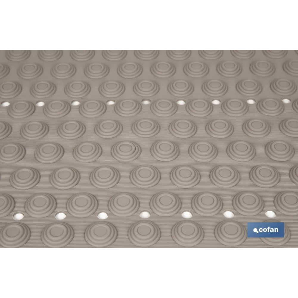 ALFOMBRA PLUS ANTIDESLIZANTE CON VENTOSAS BAÑERA/DUCHA BEIS PIEDRA 40 X104 cm
