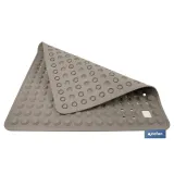 ALFOMBRA PLUS  ANTIDESLIZANTE CON VENTOSAS BAÑERA/ DUCHA BEIS PIEDRA 60 X 60 cm