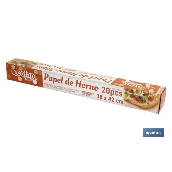 HOJAS PAPEL HORNO 20UDS 38 X 42CM