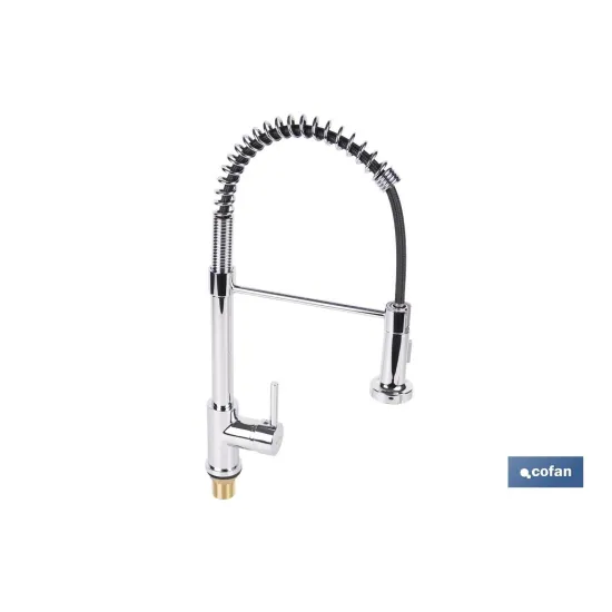 GRIFO DE COCINA MONOMANDO CON ROCIADOR