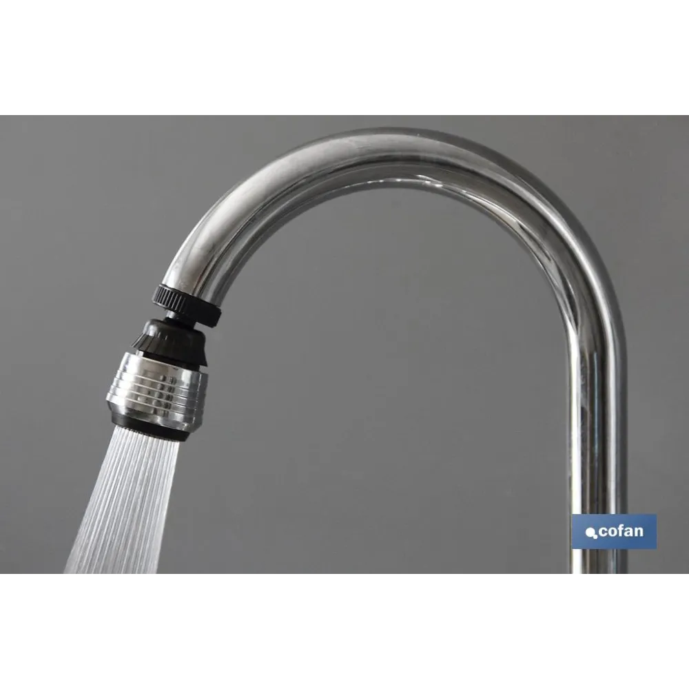 GRIFO BORBOTEADOR 2 FUNC.CON FILTRO AIREADOR AHORRO AGUA Ø38mm