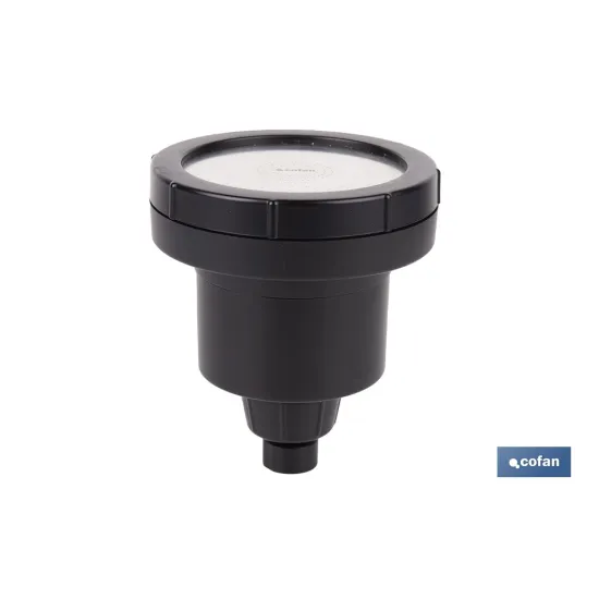 ROCIADOR DE DUCHA CON 15 FILTROS COLOR NEGRO 11,5 X 13,5 CM