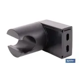 SOPORTE DE DUCHA PARA PARED COLOR NEGRO ABS