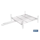 PARRILLA DOBLE INOX 500 X 500MM