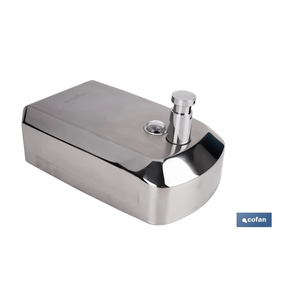 DOSIFICADOR DE JABÓN EN ACERO INOXIDABLE 304 CEPILLADO 1000 ML 12,6 X 6 X 20,3 CM