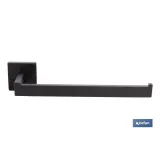 TOALLERO NEGRO MATE DE ACERO CON DISEÑO CUADRADO GAMA FAIAL 27 X 8 X 5,5 CM