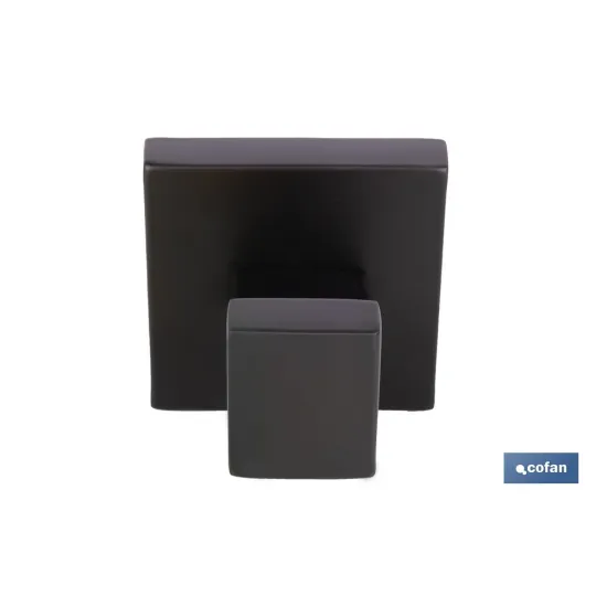 PERCHA NEGRA MATE DE ACERO CON DISEÑO CUADRADO GAMA FAIAL 5,5 X 6 X 5,5 CM