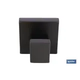 PERCHA NEGRA MATE DE ACERO CON DISEÑO CUADRADO GAMA FAIAL 5,5 X 6 X 5,5 CM