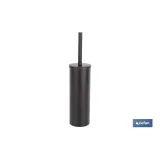 ESCOBILLERO PARA INODORO NEGRO MATE DE ACERO GAMA RIBEIRA 9,1 X 9,1 X 39 CM