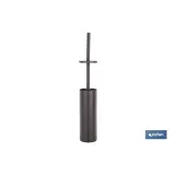 ESCOBILLERO PARA INODORO NEGRO MATE DE ACERO GAMA RIBEIRA 9,1 X 9,1 X 39 CM