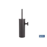 ESCOBILLERO DE PARED PARA INODORO NEGRO MATE DE ACERO GAMA RIBEIRA 9,1 X 12,9 X 39 CM