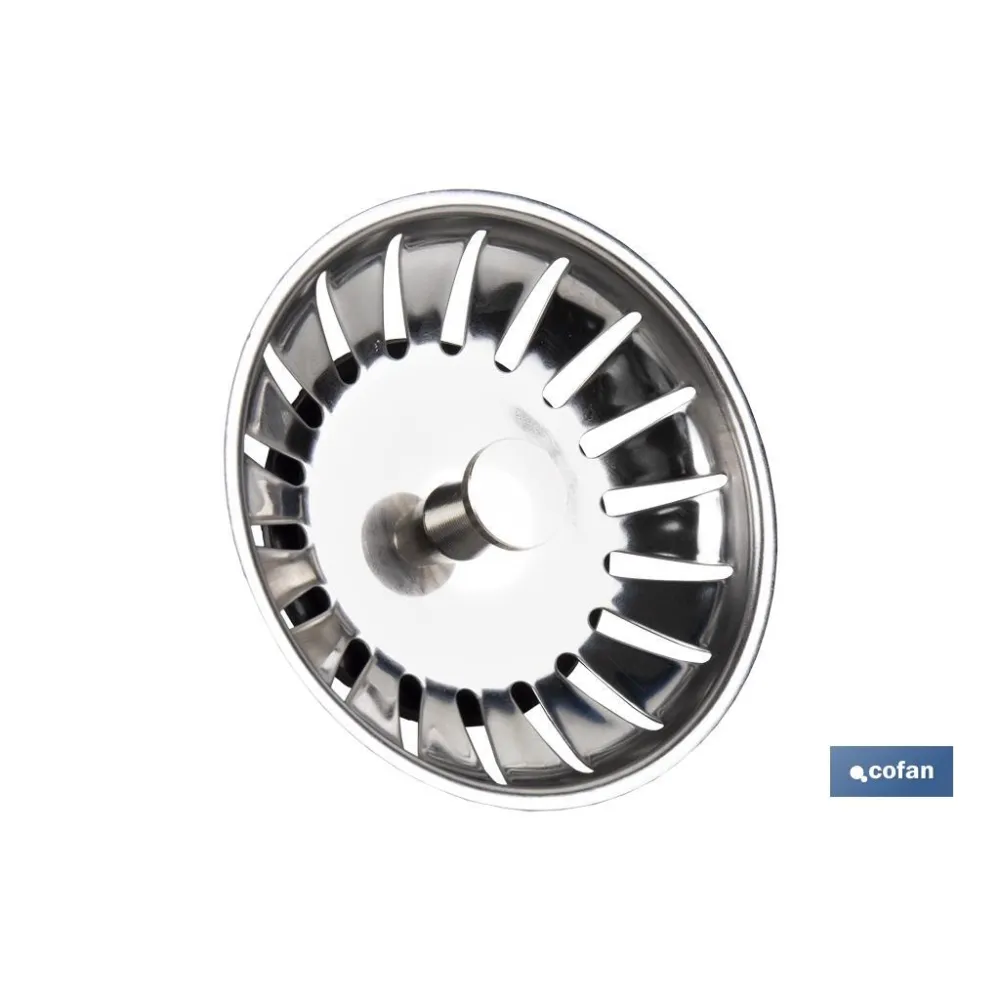REJILLA FILTRO CESTA DESAGÜE PASADOR METALICO Ø83 MM