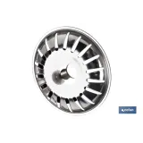 REJILLA FILTRO CESTA DESAGÜE PASADOR METALICO Ø83 MM