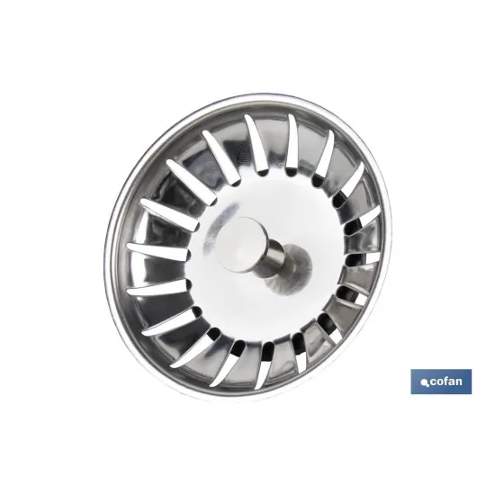 REJILLA FILTRO CESTA DESAGÜE PASADOR METALICO Ø83 MM