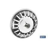 REJILLA FILTRO CESTA DESAGÜE PASADOR METALICO Ø83 MM