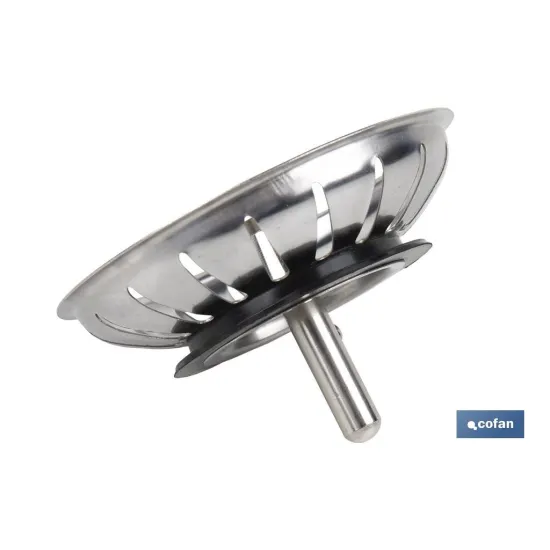 REJILLA FILTRO CESTA DESAGÜE PASADOR METALICO Ø83 MM
