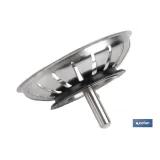REJILLA FILTRO CESTA DESAGÜE PASADOR METALICO Ø83 MM